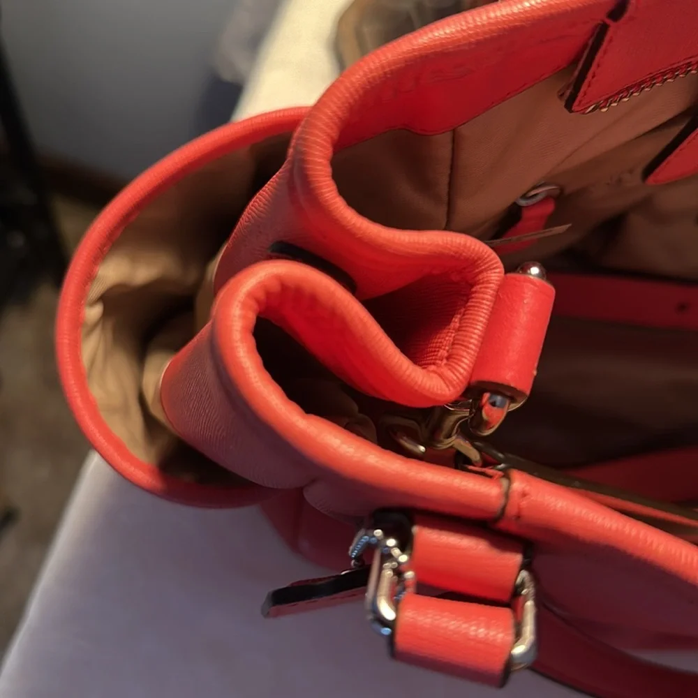 Coach Legacy Large‎ Coral Leather Crossbody for Work, Travel or Baby Bag 26353